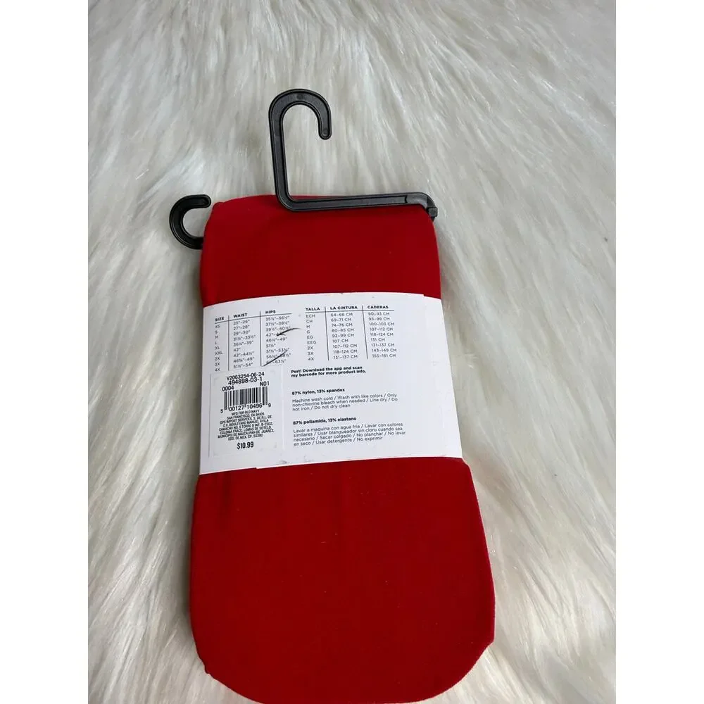 Old Navy Red Opaque Control Top Tights NWT XL-XXL